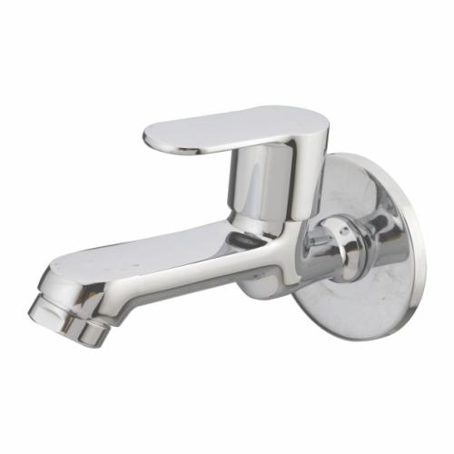 Bib Cock Long Body with Wall Flange Chrome